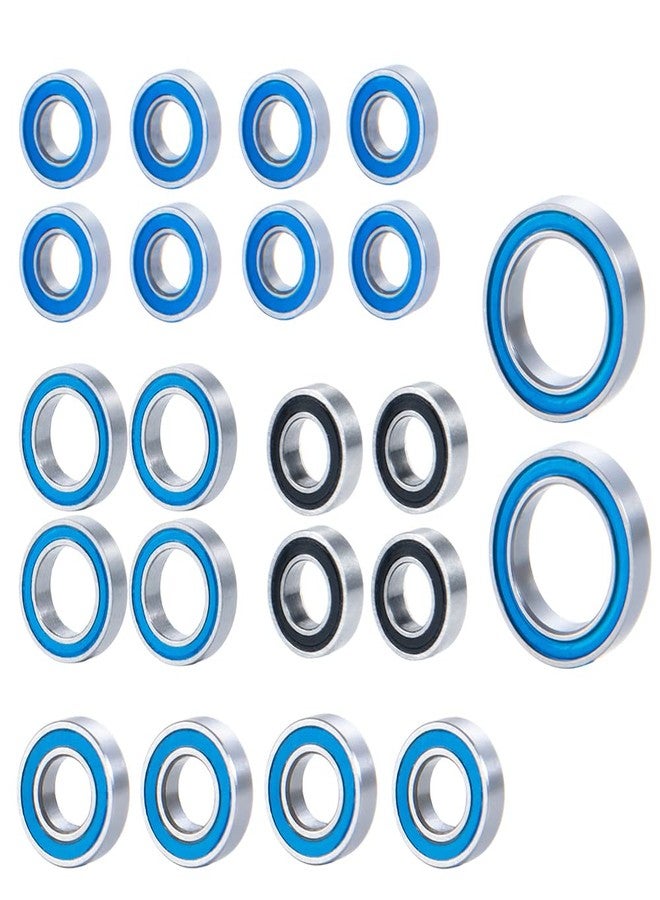 WEFEINO 22Pcs Metal Wheel Hubs Axle Blue Sealed Bearing Kit for 1/18 TRX-4M Bronco RC Crawler Car - Image 2